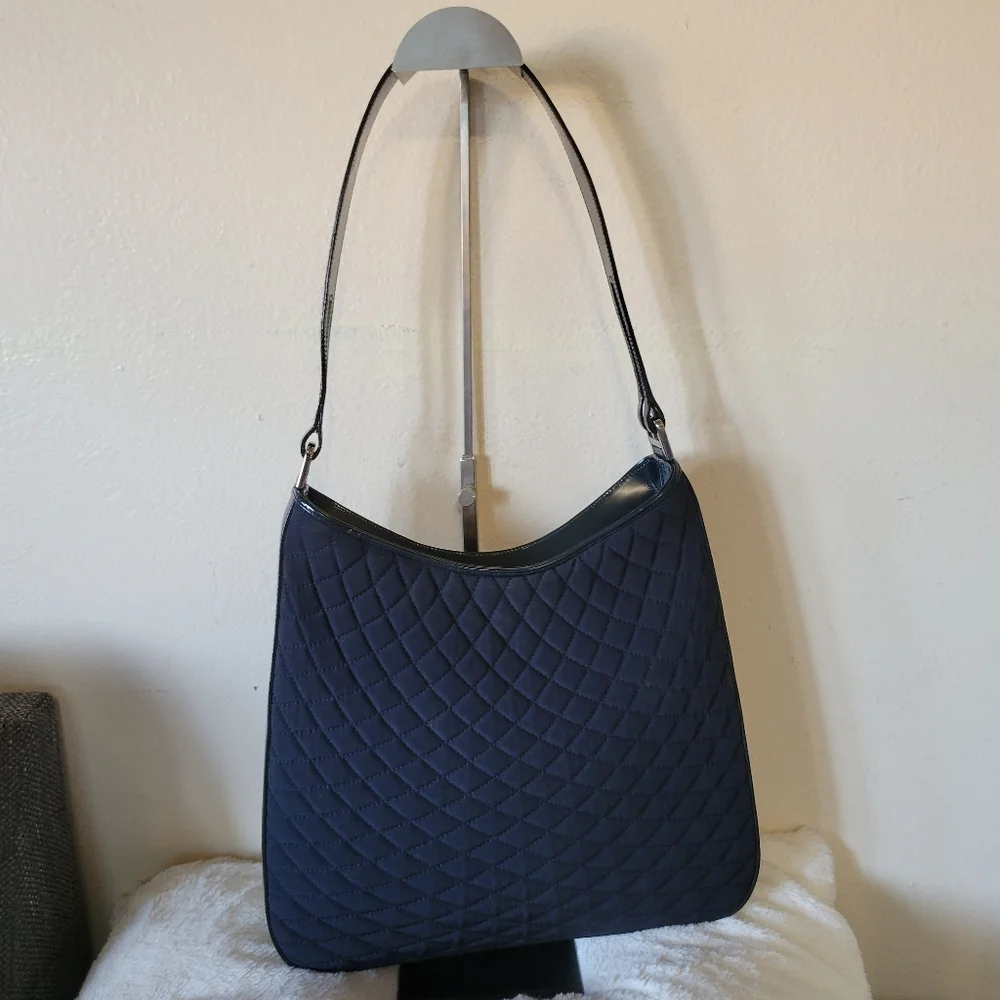 Bally Quilted Fabric Shoulder Bag - Picture 2 of 11